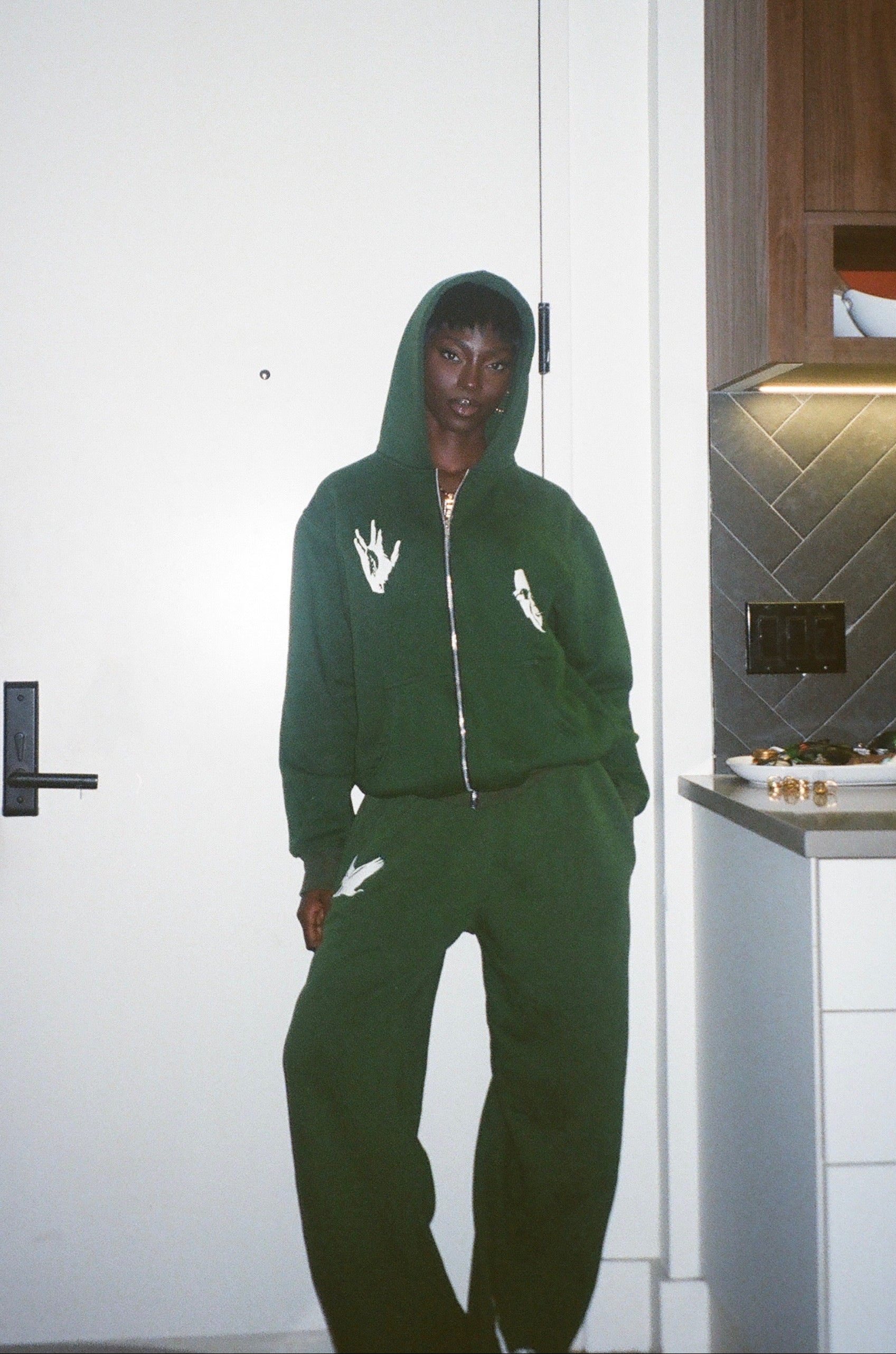 GREEN- Vill Sweatpants
